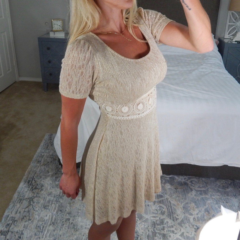 Tan Skater Dress - Picture 6 of 7